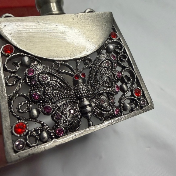 Vintage set Silver Decorative Perfume Bottle with Mirror - Picture 8 of 13